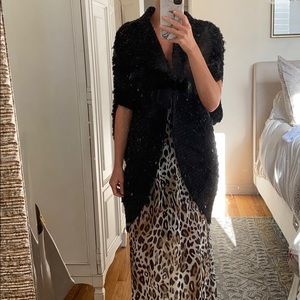 Alive and Olivia black knit oversized vest/shall